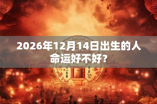 2026年12月14日出生的人命运好不好？