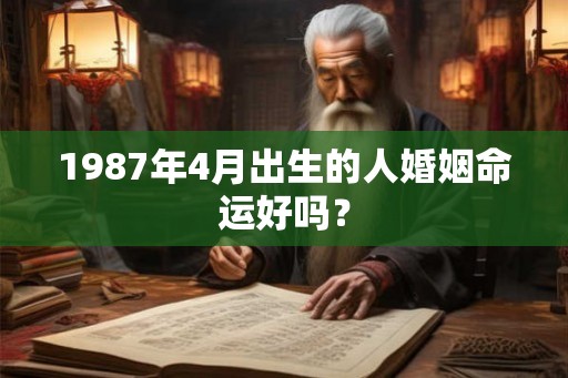 1987年4月出生的人婚姻命运好吗？