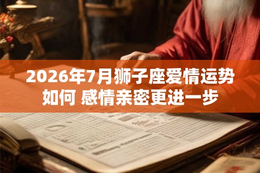 2026年7月狮子座爱情运势如何 感情亲密更进一步