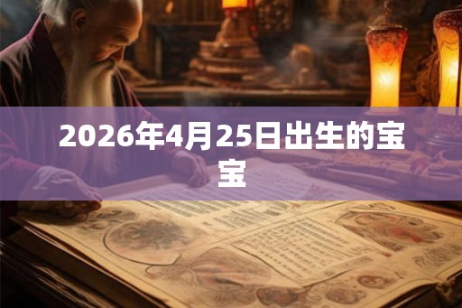 2026年4月25日出生的宝宝 2026年4月25日出生的宝宝