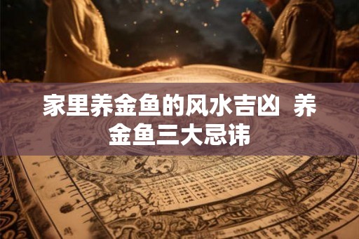 家里养金鱼的风水吉凶  养金鱼三大忌讳