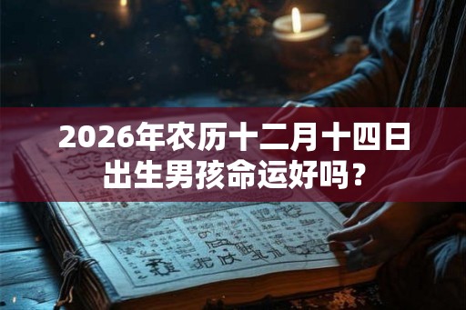 2026年农历十二月十四日出生男孩命运好吗? 2026年农历十二月十四日出生男孩命运好吗?