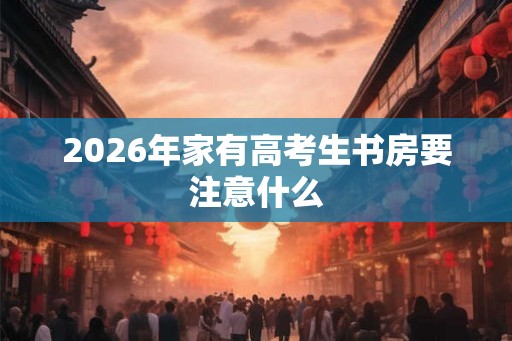 2026年家有高考生书房要注意什么
