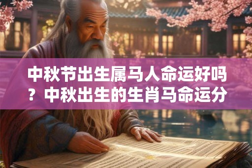 中秋节出生属马人命运好吗？中秋出生的生肖马命运分析！