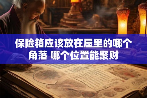 保险箱应该放在屋里的哪个角落 哪个位置能聚财