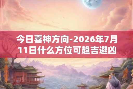 今日喜神方向-2026年7月11日什么方位可趋吉避凶