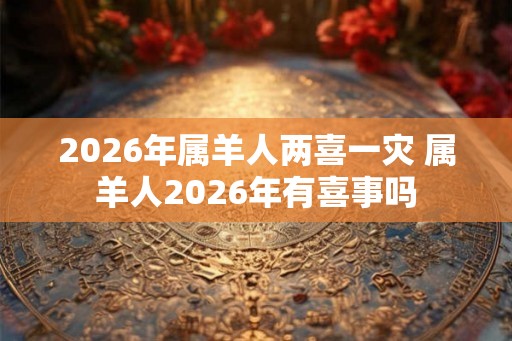 2026年属羊人两喜一灾 属羊人2026年有喜事吗
