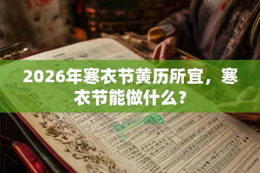 2026年寒衣节黄历所宜,寒衣节能做什么? 2026年寒衣节黄历所宜,寒衣节能做什么?