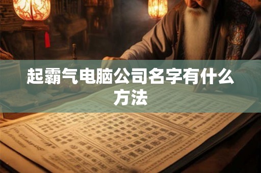 起霸气电脑公司名字有什么方法