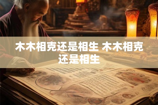木木相克还是相生 木木相克还是相生