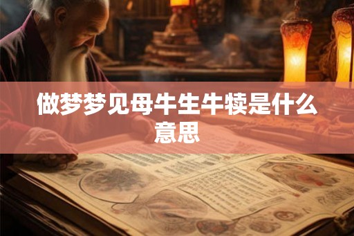 做梦梦见母牛生牛犊是什么意思