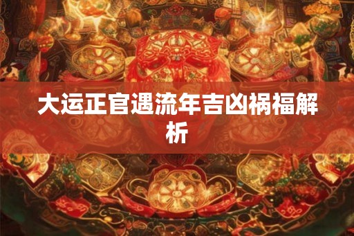 大运正官遇流年吉凶祸福解析