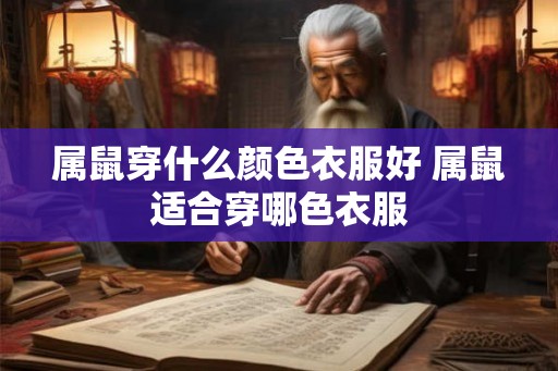 属鼠穿什么颜色衣服好 属鼠适合穿哪色衣服