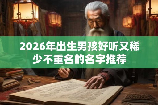 2026年出生男孩好听又稀少不重名的名字推荐