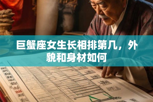 巨蟹座女生长相排第几，外貌和身材如何