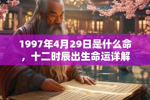 1997年4月29日是什么命，十二时辰出生命运详解