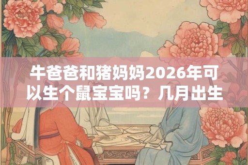 牛爸爸和猪妈妈2026年可以生个鼠宝宝吗？几月出生命好？