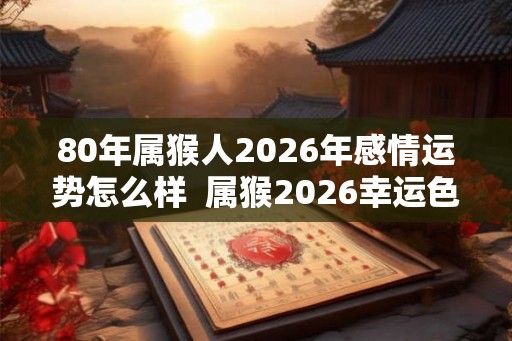 80年属猴人2026年感情运势怎么样  属猴2026幸运色