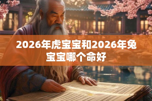 2026年虎宝宝和2026年兔宝宝哪个命好