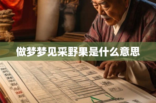 做梦梦见采野果是什么意思