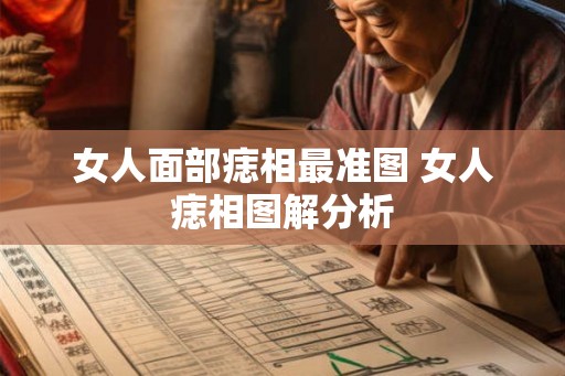 女人面部痣相最准图 女人痣相图解分析 女人面部痣相最准图 女人痣相图解分析