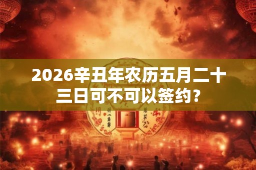2026辛丑年农历五月二十三日可不可以签约？