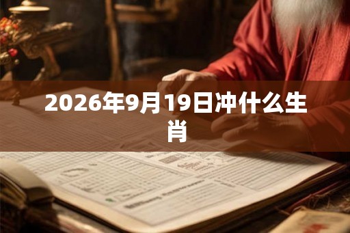 2026年9月19日冲什么生肖