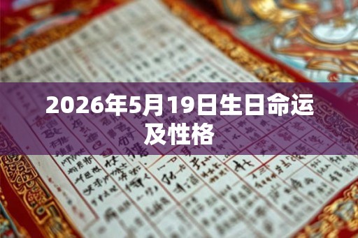 2026年5月19日生日命运及性格