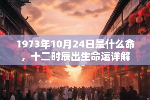 1973年10月24日是什么命，十二时辰出生命运详解