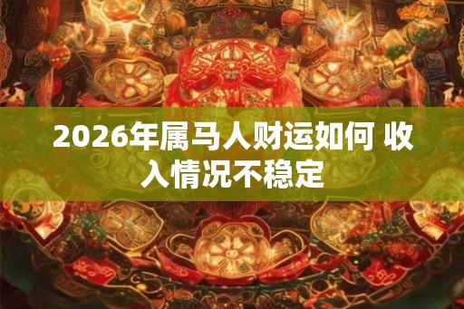 2026年属马人财运如何 收入情况不稳定