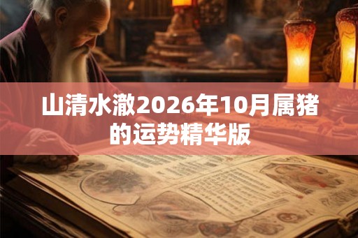 山清水澈2026年10月属猪的运势精华版