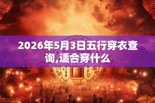2026年5月3日五行穿衣查询,适合穿什么