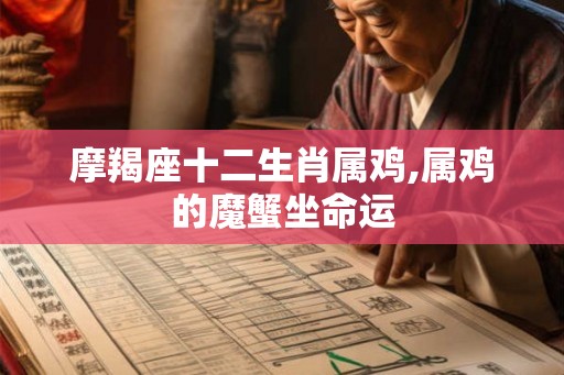 摩羯座十二生肖属鸡,属鸡的魔蟹坐命运