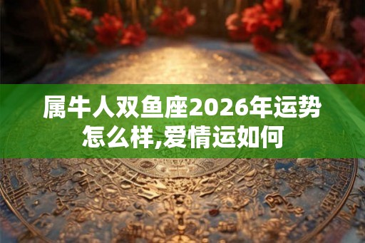属牛人双鱼座2026年运势怎么样,爱情运如何
