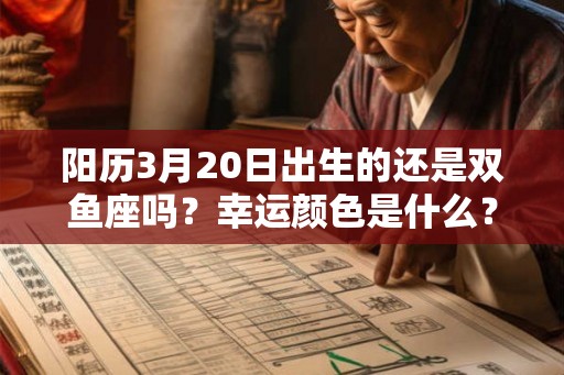 阳历3月20日出生的还是双鱼座吗?幸运颜色是什么? 阳历3月20日出生的还是双鱼座吗?幸运颜色是什么?