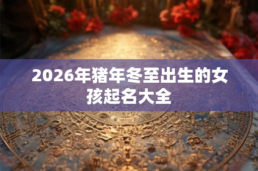 2026年猪年冬至出生的女孩起名大全 2026年猪年冬至出生的女孩起名大全