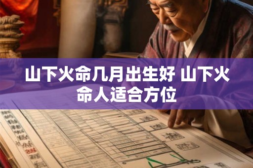 山下火命几月出生好 山下火命人适合方位