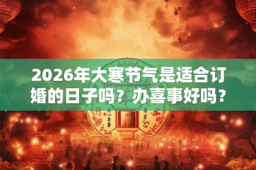 2026年大寒节气是适合订婚的日子吗？办喜事好吗？
