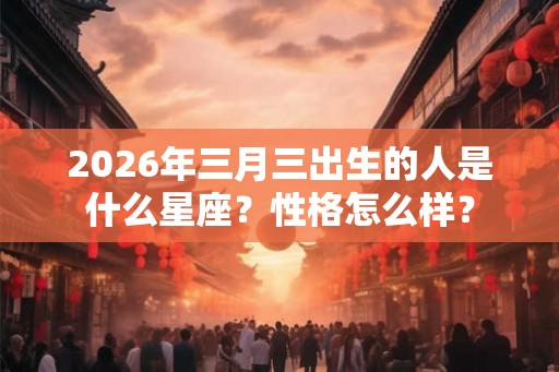 2026年三月三出生的人是什么星座？性格怎么样？