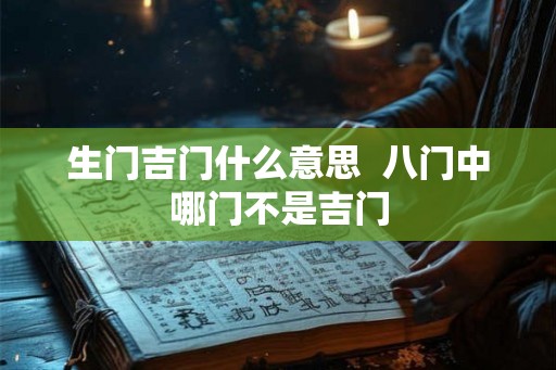 生门吉门什么意思  八门中哪门不是吉门