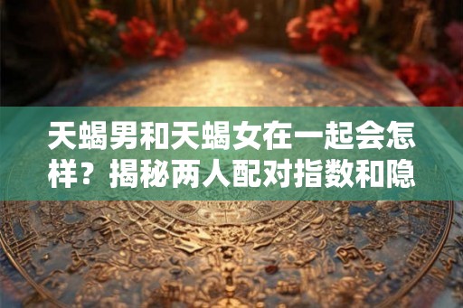天蝎男和天蝎女在一起会怎样？揭秘两人配对指数和隐藏的秘密