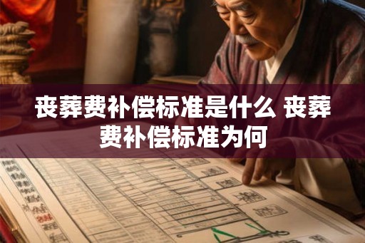 丧葬费补偿标准是什么 丧葬费补偿标准为何