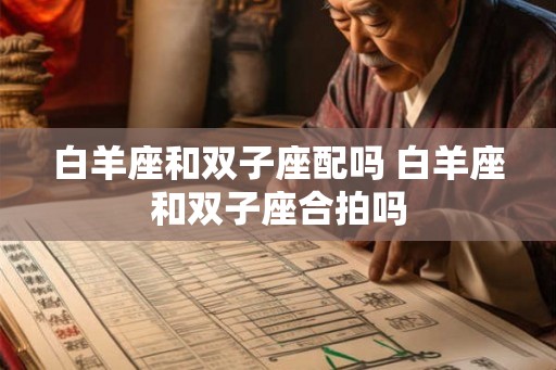 白羊座和双子座配吗 白羊座和双子座合拍吗