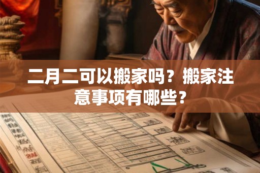 二月二可以搬家吗？搬家注意事项有哪些？