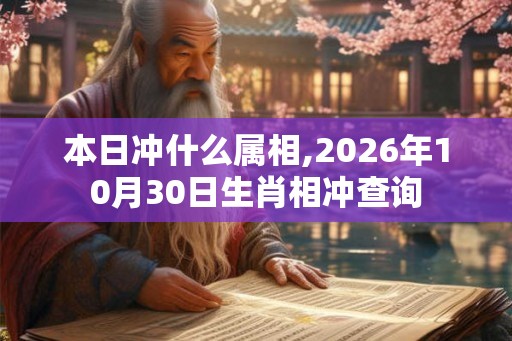 本日冲什么属相,2026年10月30日生肖相冲查询 本日冲什么属相,2026年10月30日生肖相冲查询