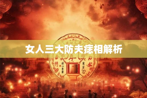 女人三大防夫痣相解析