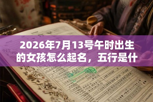2026年7月13号午时出生的女孩怎么起名，五行是什么？