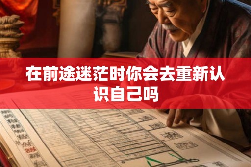 在前途迷茫时你会去重新认识自己吗