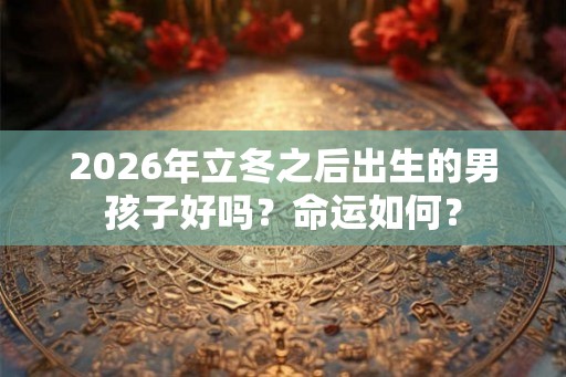 2026年立冬之后出生的男孩子好吗？命运如何？