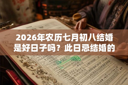 2026年农历七月初八结婚是好日子吗？此日忌结婚的生肖？
